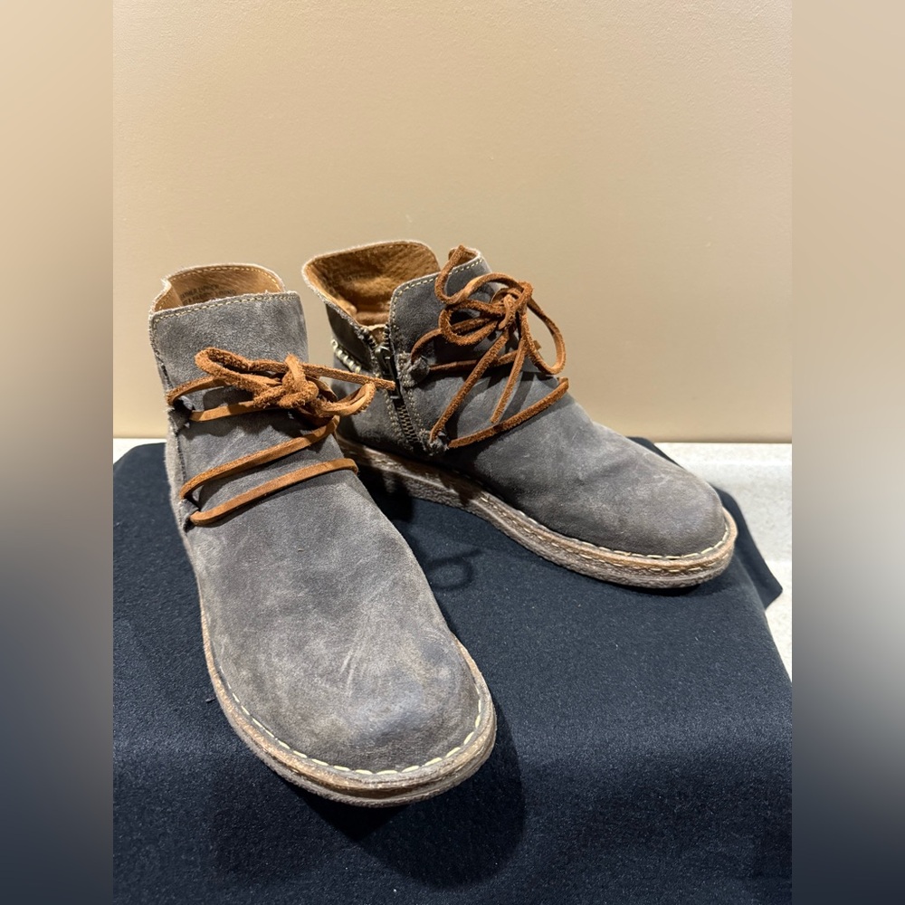 BORN Calyn LEATHER Suede BOOTS Bootie TARKILN - Picture 11 of 16